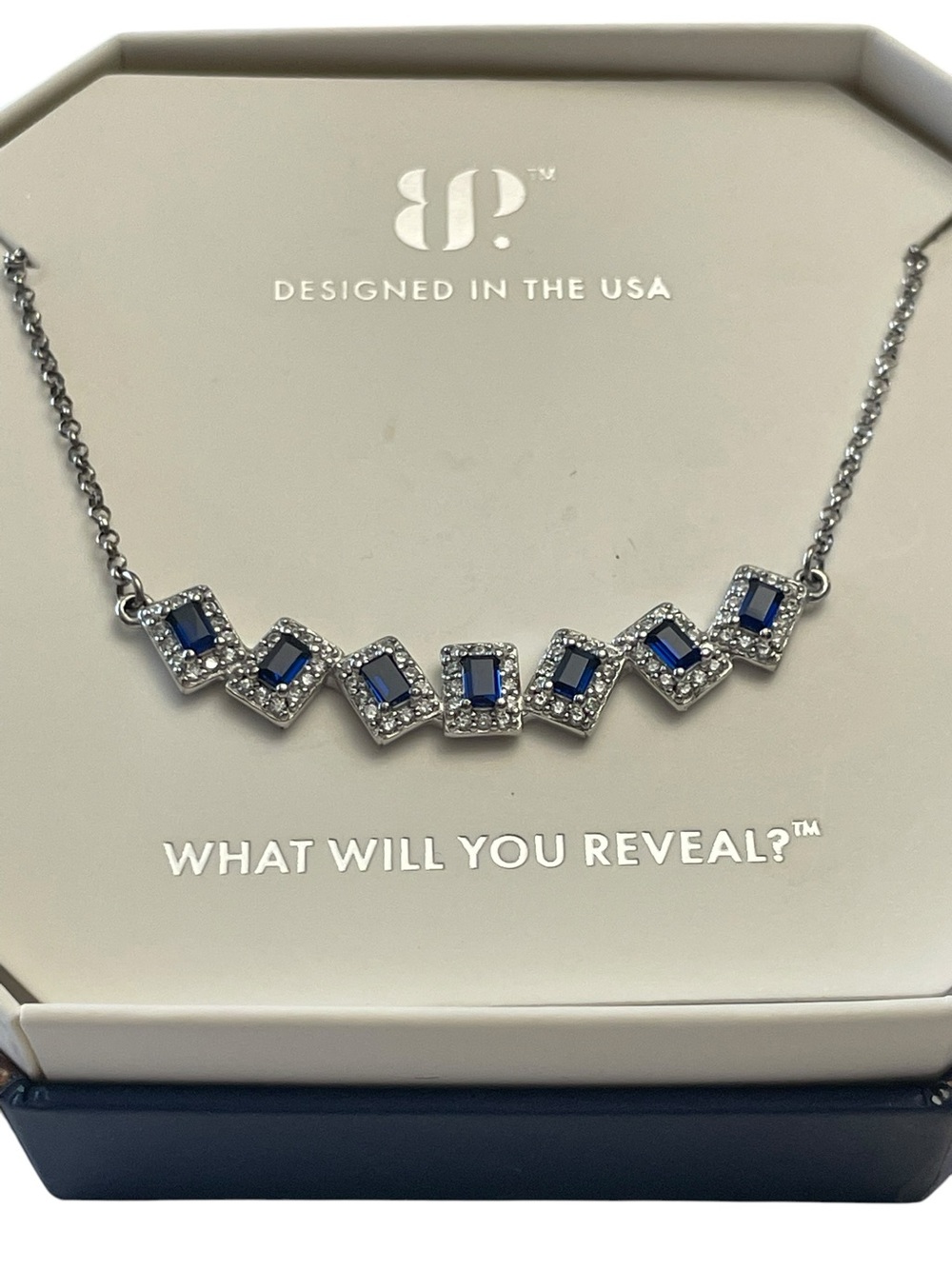 Bomb Party September Necklace "Wrapped In A Spell"  .925 Sterling/Sapphire NIB
